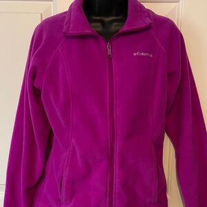 Columbia purple (fuchsia ) fleece zip front jacket